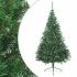 Brad de Crăciun artificial jumătate cu suport verde 120 cm PVC GartenMobel Dekor