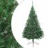 Brad de Crăciun artificial jumătate cu suport verde 120 cm PVC GartenMobel Dekor