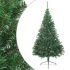 Brad de Crăciun artificial jumătate cu suport verde 120 cm PVC GartenMobel Dekor