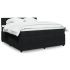Pat box spring cu saltea, negru, 160x200 cm, catifea GartenMobel Dekor