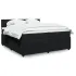 Pat box spring cu saltea, negru, 160x200 cm, catifea GartenMobel Dekor