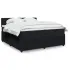 Pat box spring cu saltea, negru, 160x200 cm, catifea GartenMobel Dekor
