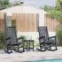 Set lounge grădină  3 piese Negru HDPE GartenMobel Dekor