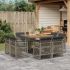 Set mobilier de grădină cu perne, 13 piese, gri, poliratan GartenMobel Dekor
