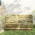 Compostor cu stinghii, 180x90x90 cm, lemn de pin tratat GartenMobel Dekor