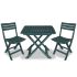 Set mobilier de bistro pliabil, 3 piese, antracit, plastic GartenMobel Dekor