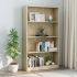 Bibliotecă cu 4 niveluri gri sonoma 80x24x142 cm lemn compozit GartenMobel Dekor