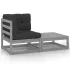 Set mobilier grădină&perne 2 piese, maro miere lemn masiv pin GartenMobel Dekor