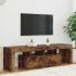 Comodă TV cu lumini LED, alb, 140x36,5x40 cm GartenMobel Dekor