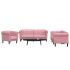 Set de canapele, 3 piese, gri deschis, catifea GartenMobel Dekor