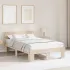 Cadru de pat cu headboard Maro 135 x 190 cm Lemn de brad solid GartenMobel Dekor