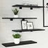 Plăci de raft din stejar negru - Set de 4, măsurând 60x20x1.5 cm, din lemn prelucrat rezistent. GartenMobel Dekor