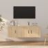 Set dulap TV, 2 piese, gri beton, lemn prelucrat GartenMobel Dekor