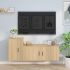 Set dulapuri TV, 2 piese, stejar fumuriu, lemn prelucrat GartenMobel Dekor