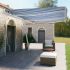 Copertină retractabilă manual, crem, 600x350 cm GartenMobel Dekor
