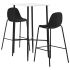 Set mobilier de bar, 5 piese, gri închis, material textil GartenMobel Dekor