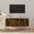 Set dulap TV, 2 piese, gri beton, lemn prelucrat GartenMobel Dekor