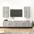 Set dulap TV, 4 piese, alb, lemn prelucrat GartenMobel Dekor