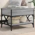 Măsuță de cafea gri sonoma 100x50x50 cm lemn prelucrat și metal GartenMobel Dekor