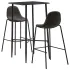 Set mobilier de bar, 5 piese, negru, material textil GartenMobel Dekor