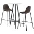 Set de bar, 3 piese, gri închis, material textil GartenMobel Dekor