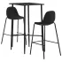 Set mobilier de bar, 5 piese, negru, material textil GartenMobel Dekor
