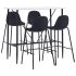 Set mobilier de bar, 5 piese, gri închis, material textil GartenMobel Dekor