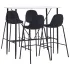 Set mobilier de bar, 5 piese, gri închis, material textil GartenMobel Dekor
