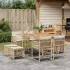 Set de masă pentru grădină, 9 piese, cu perne, bej, poliratan GartenMobel Dekor