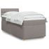 Pat box spring cu saltea, gri închis, 80x200 cm, textil GartenMobel Dekor