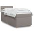 Pat box spring cu saltea, gri închis, 90x190 cm, textil GartenMobel Dekor