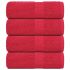 Prosoape de baie 10 buc Roșu 100x150 cm 360 g/m² 100% bumbac GartenMobel Dekor