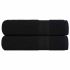 Prosoape de baie 2 buc Negru 100x150 cm 360 g/m² 100% bumbac GartenMobel Dekor