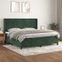 Pat box spring cu saltea, roz, 200x200 cm, catifea GartenMobel Dekor