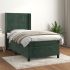 Pat box spring cu saltea, gri deschis, 90x200 cm, catifea GartenMobel Dekor