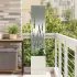 Ghiveci de Grădină cu Panou Decorativ Argintiu 32 x 140 cm GartenMobel Dekor