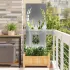 Panou Decorativ de Grădină Argintiu 50 x 140 cm Oțel inoxidabil GartenMobel Dekor