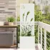 Ghiveci de Grădină cu Panou Decorativ Alb 50 x 140 cm GartenMobel Dekor