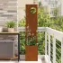 Ghiveci de Grădină cu Panou Decorativ Antracit 32 x 140 cm GartenMobel Dekor