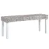 Bancă, alb, 110 cm, ratan kubu și lemn masiv de mahon GartenMobel Dekor