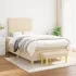 Pat continental cu saltea, crem, 180x200 cm, textil GartenMobel Dekor