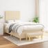 Pat box spring cu saltea, gri închis, 120x200 cm, textil GartenMobel Dekor