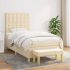 Pat box spring cu saltea, negru, 80x200 cm, textil GartenMobel Dekor