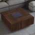 Măsuță de cafea cu LED infinity, stejar sonoma, 100x100x40 cm GartenMobel Dekor