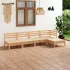 Set mobilier de grădină, 5 piese, alb, lemn masiv de pin GartenMobel Dekor