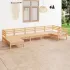 Set mobilier de grădină, 7 piese, alb, lemn masiv de pin GartenMobel Dekor