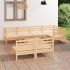 Set mobilier de grădină, 8 piese, gri, lemn masiv de pin GartenMobel Dekor