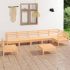 Set mobilier de grădină, 8 piese, gri, lemn masiv de pin GartenMobel Dekor
