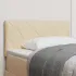 Tăblie din Țesătură Geometric cu headboard Crem 100 cm țesătură GartenMobel Dekor