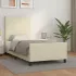 Cadru de pat cu tăblie, alb, 100x200 cm, piele ecologică GartenMobel Dekor